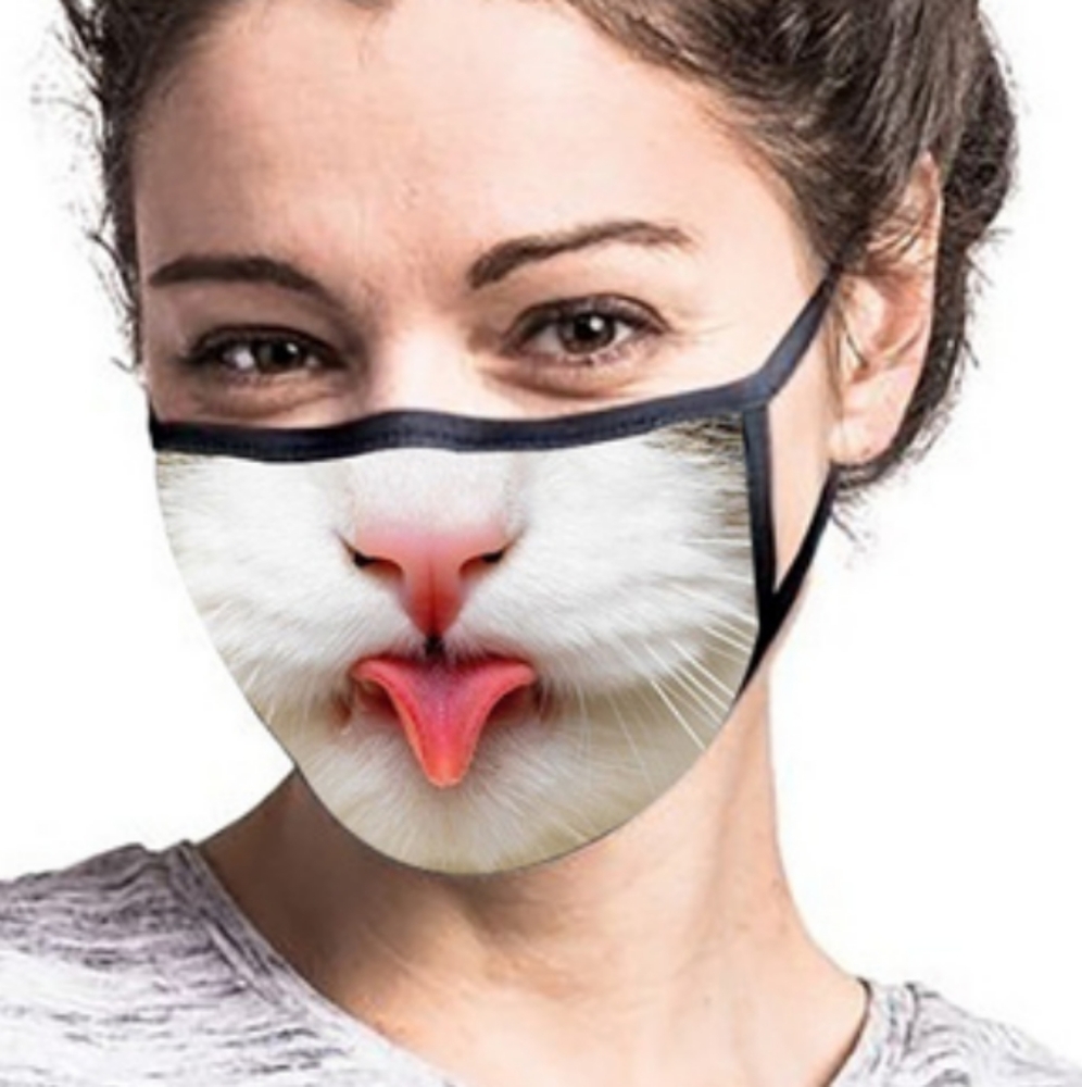 Unisex 3D Cat Print Face Mask Windproof